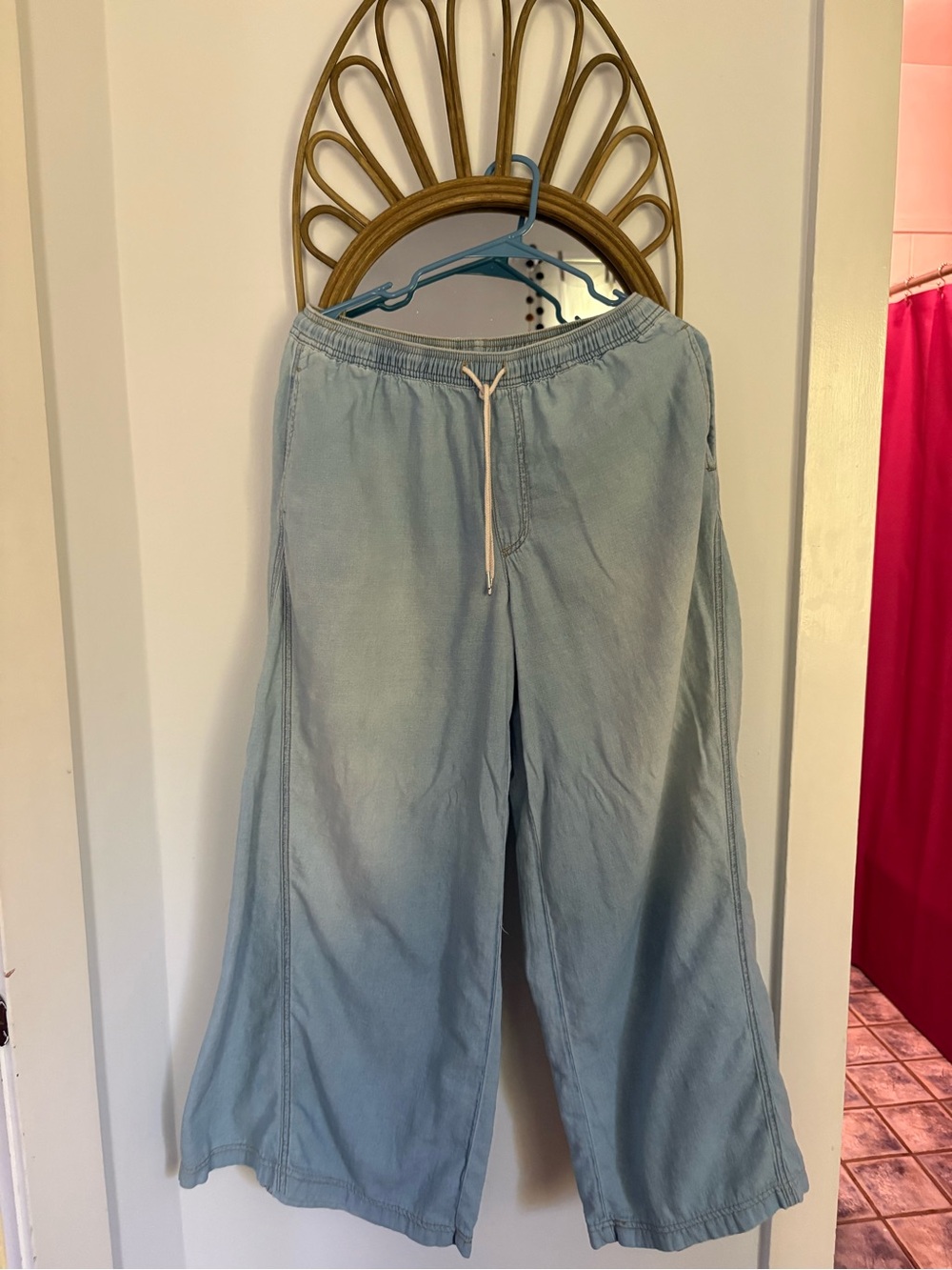 Urban Outfitters BDG Light Blue Extra Wide Leg Drawstring Pants